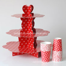 3 Tire Corrugated Paper Custom Designed Display Cake Stand for Party